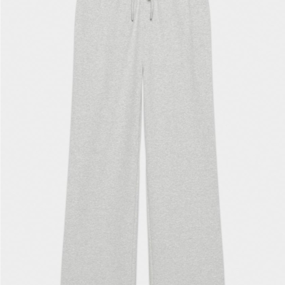 Gray Wide-Leg Lounge Pants